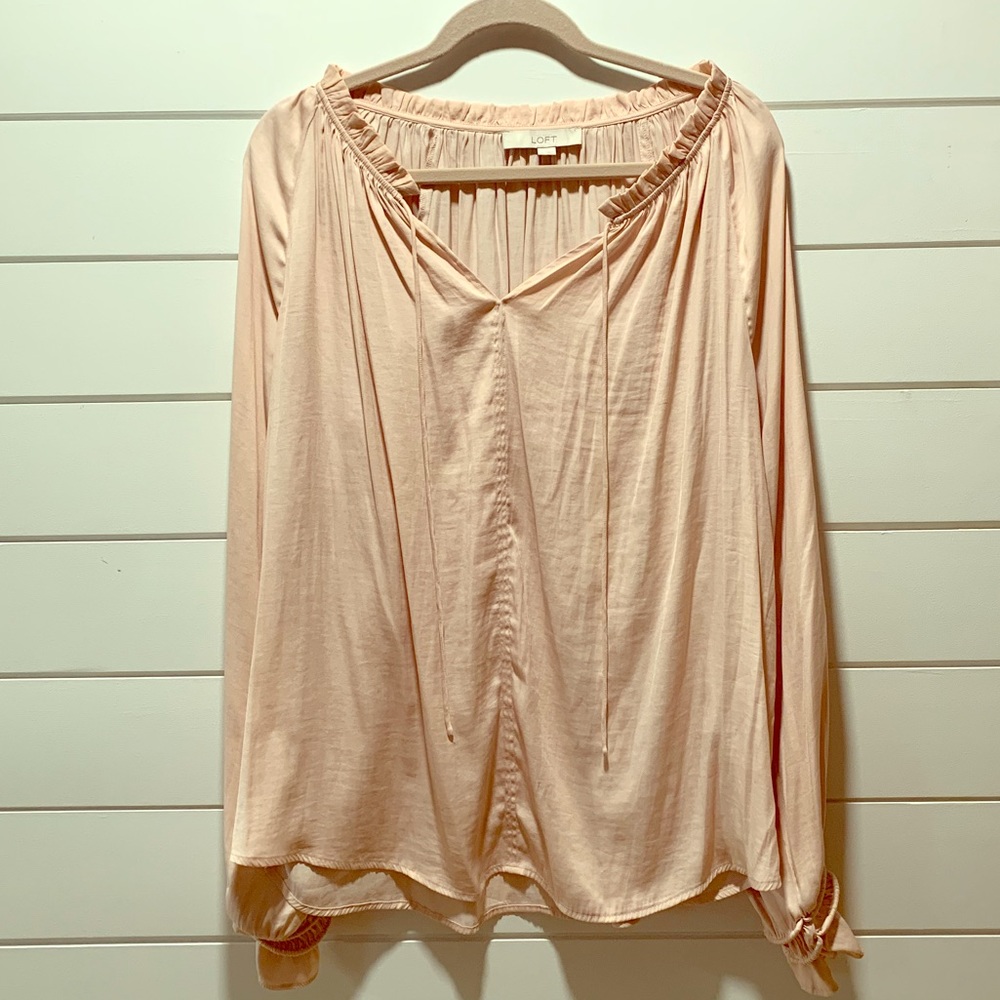 LOFT ruffle detail blouse